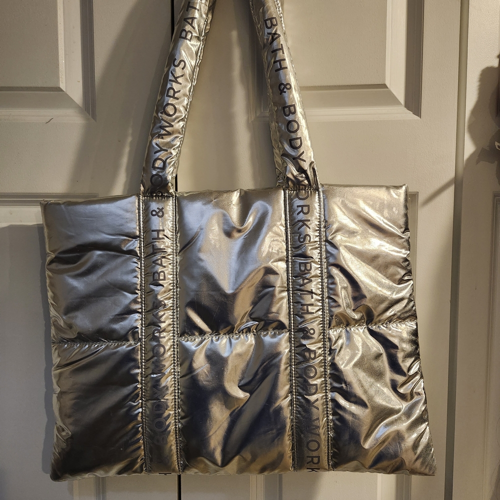 Bath & Body Works Shiny Silver Tote